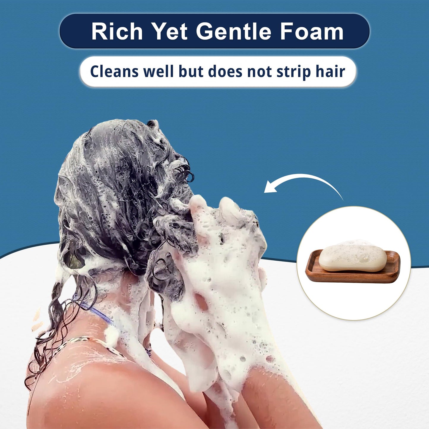 Pacific Spirit Shampoo Bar for Curly & Wavy hair with Coconut Moisturizing and Conditioning - 2 in 1 - Tropical Scent, 3.53 Oz.