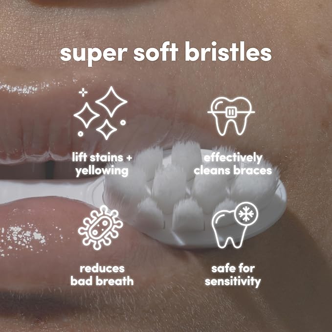 ARU Sonic Toothbrush Starter Kit with Customizable Modes and 2 Minute Timer, ADA-Approved Electric Toothbrush for Adults, Soft Toothbrush for Gums, 45+ Days Battery, Travel Case, Arctic White