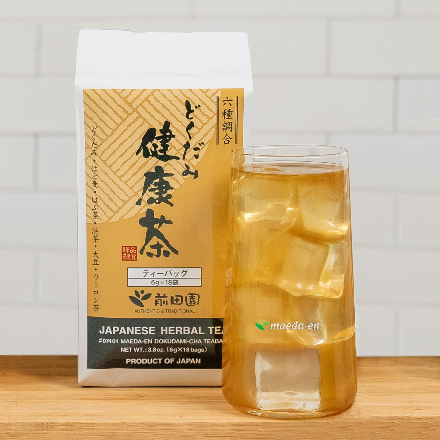 MAEDA-EN Dokudami-cha: Heartleaf Tea, Japanese Traditional Detox Herbal Tea 18 tea bags 07401 1pk