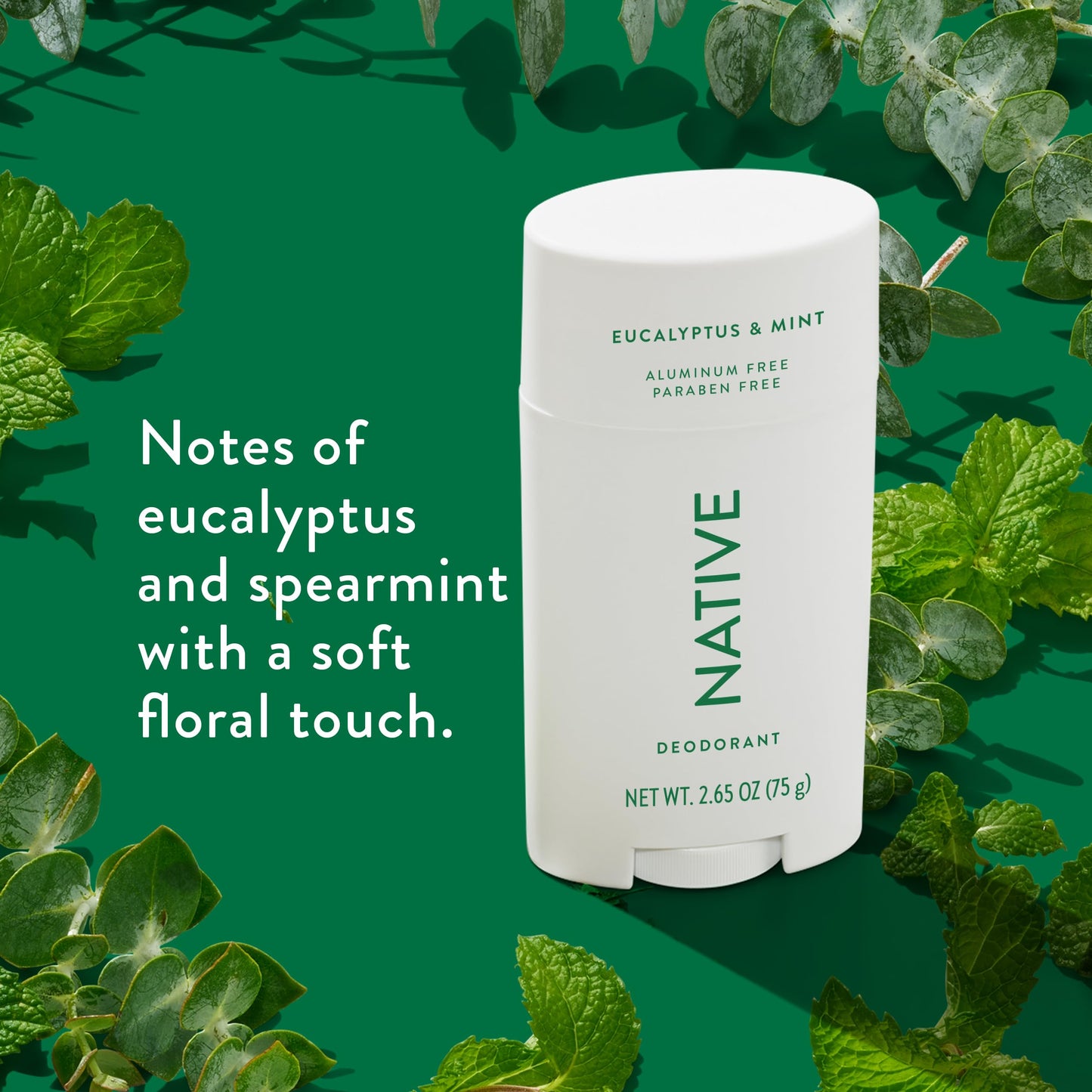 Native Aluminum-Free Clean Deodorant with Natural Derived Ingredients, 72HR odor control | Deodorant for Women and Men, With Baking Soda, Coconut Oil, Shea Butter | Eucalyptus & Mint