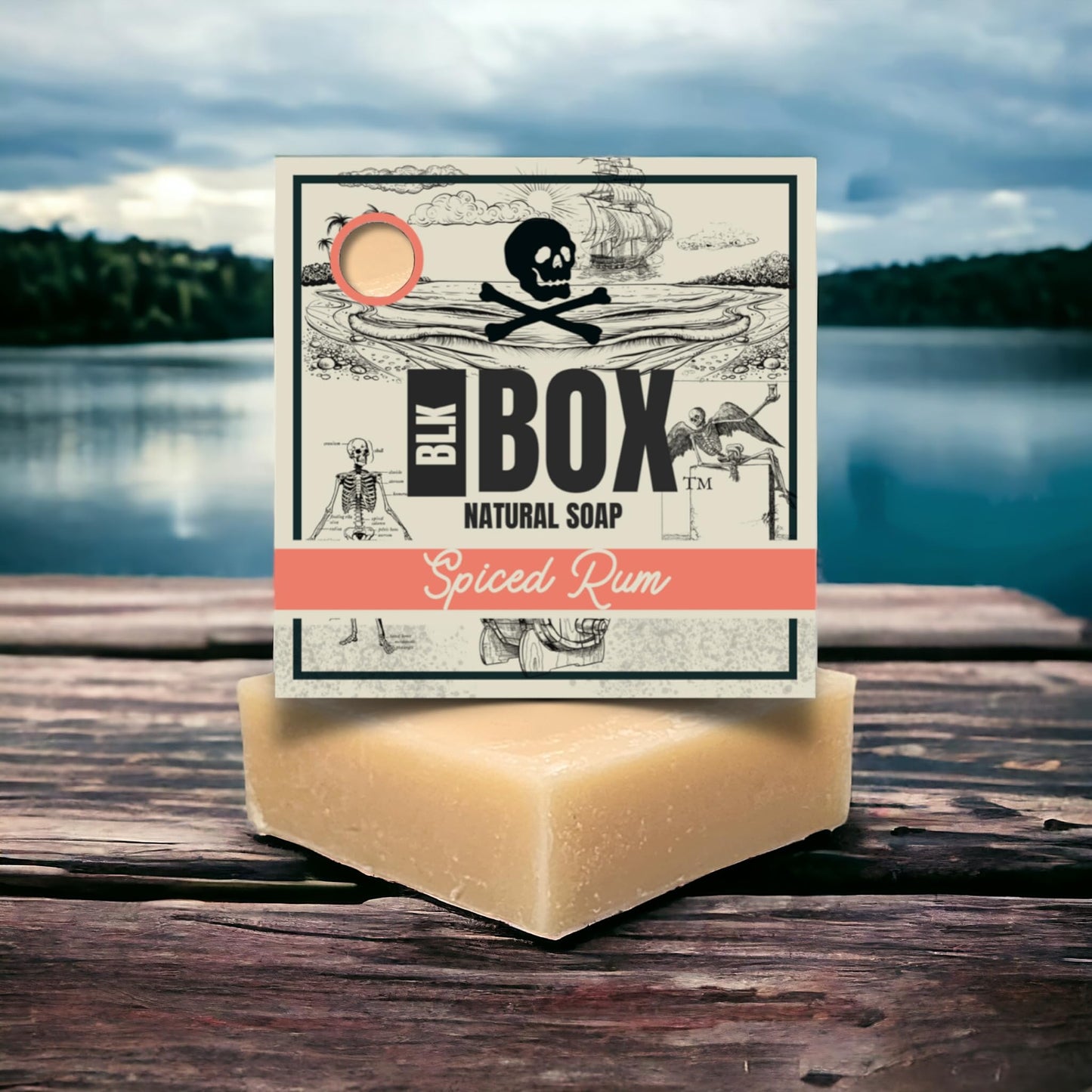 Bay Rum - Black Box USA MADE Men & Women's Natural Bar Soap, Moisturizing Body Wash for Bath & Shower, Natural Oils - Handmade Cold Process, No Harsh Chemicals (Bay Rum)