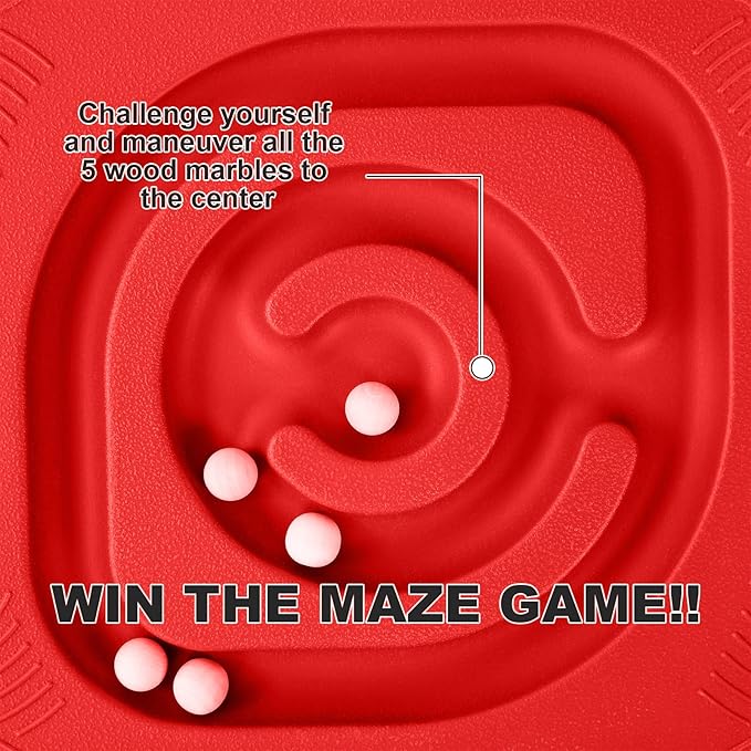 Kids Maze Balance Board - Wobble Trainer for Ski Surf Snowboard, Non-Slip Sensory Rocker Ages 3-12, Core Therapy & Skate Prep