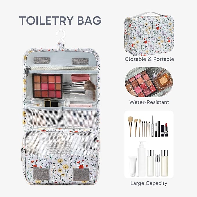 ALL INCLUDED 10 Set Durable Packing Cubes for Suitcases,OlarHike Essentials for Travel,UPGRADED Anti-Tear Stitching, NEW Improved Luggage Packing Organizers for Travel Accessories (Flower)