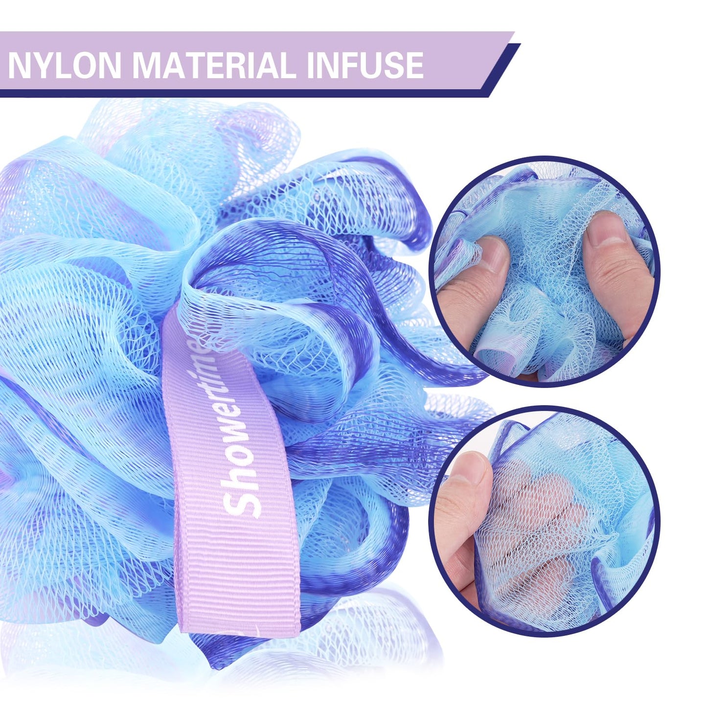 20 Pack Mini Shower Loofah Bath Sponge 20G, Soft Travel Size Nylon Mesh Puff for Body Wash, Loofah Shower Exfoliating Scrubber Pouf for Women and Men, Full Cleanse, Beauty Bathing Accessories