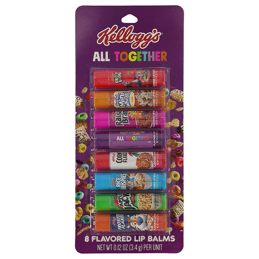 Taste Beauty KELLOGGS Breakfast Pack Lip Balms- 8-Pack of Favorite Cereal Flavors incl Rice Krispies, Frosted Flakes & More