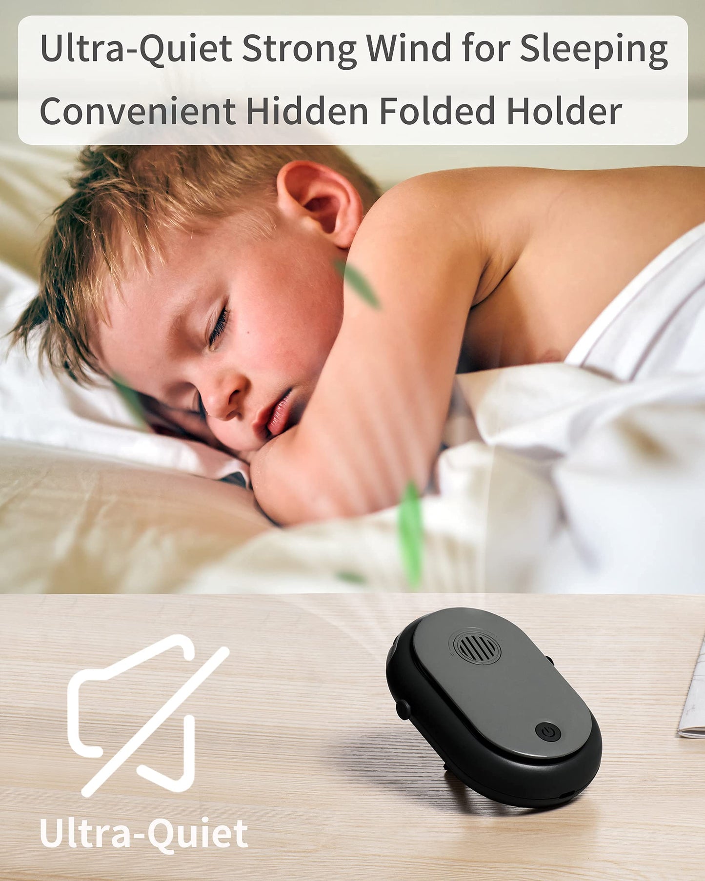 Portable Hanging Neck Fan Wearable Personal Fan Battery Operated USB Rechargeable 3 Speed Mini Handheld Air Conditioning Cooling Refrigeration Necklace Fan for Women Eyelash Camping Outdoor (black)