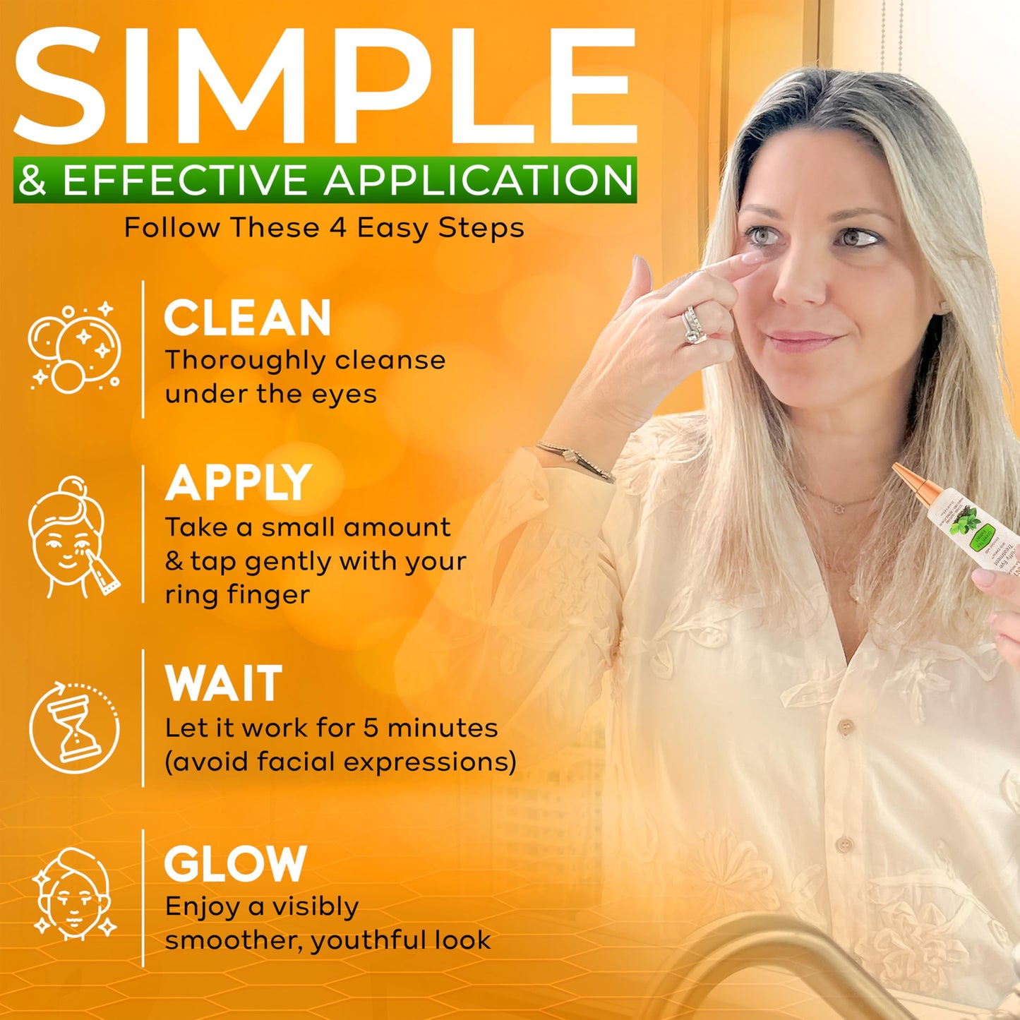 Puffy Eye Treatment Instant results – Naturally Eliminate Wrinkles, Puffiness, Dark Circle and Bags in Minutes – Hydrating Eye Cream w/ Green Tea Extract, Dead Sea Minerals by SEAMANTIKA – .8 fl.oz.