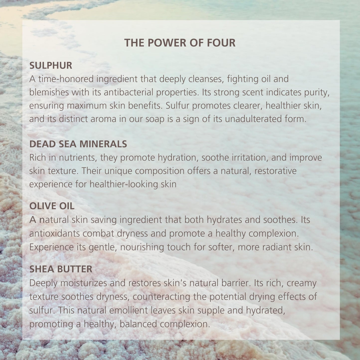 Jericho Dead Sea Sulfur Soap with Olive Oil – Helps with Acne, Psoriasis, Eczema & Blackheads – For Oily to Normal Skin – Vegan Face & Body Bar for Men & Women – 4.4 oz Each (Pack of 3)