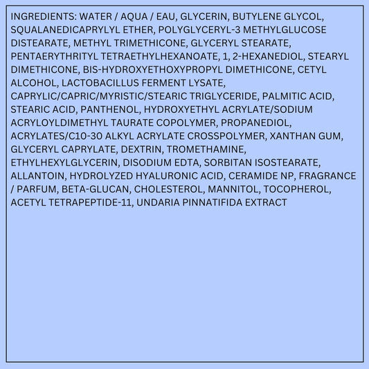 LANEIGE Water Bank Blue Hyaluronic Intensive Moisturizer Mini: Hydrating Face Cream for Very Dry Skin with Squalane & Peptide for Skin Barrier Support, Dermatologist-Tested