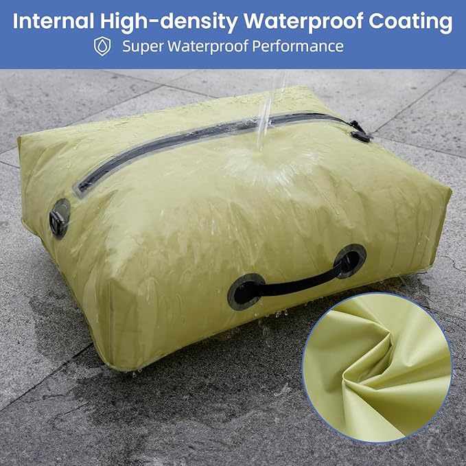 BAGAIL TPU Vacuum Bag for Travel, Reusable Compression Bag with IPX8 Waterproof Zipper, Save Space for Suitcase, Backpack and Carry on (Green, Large, No Pump)