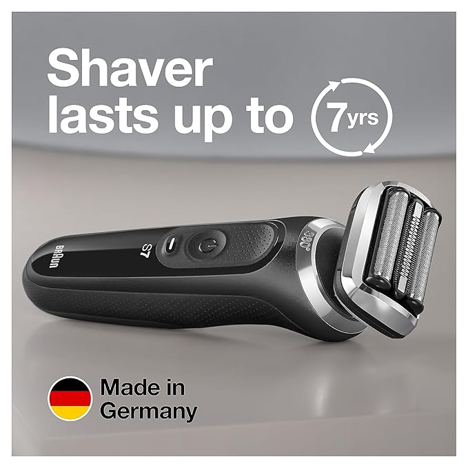 Braun Series 7 7075cc Electric Razor for Men with SmartCare Center, Beard Trimmer, Wet & Dry, Rechargeable, Cordless Foil Shaver, Black
