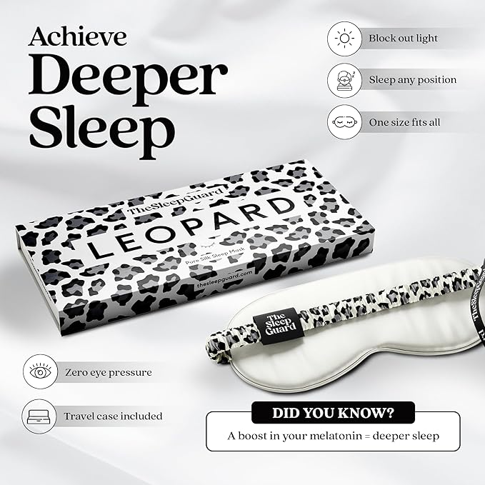 Pure Silk Sleep Mask [100% 6A Mulberry Silk, 22 Momme] Light Blocking Travel Essentials. Eye Masks for Sleeping. Black Oeko-Tex Blindfold. Eye Covers for Men & Women