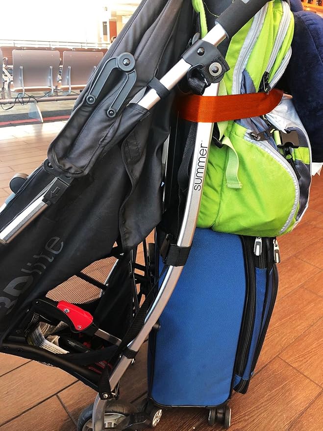 4Pack Luggage Straps Add Bag Luggage Straps to Connect Two Suitcases, Adjustable Luggage Belt Connector for Carry On, Travel Attachment Accessories for Connect Your 3 Luggages, Orange