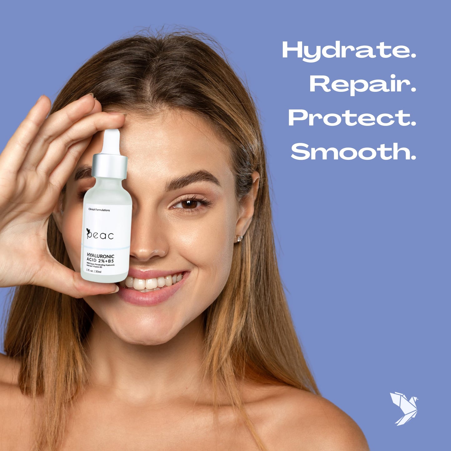 Hyaluronic Acid 2% + B5 Serum 60ml/2oz – USA Made - All Skin Types - Hyaluronic Acid Serum for Face – Hydrating, Plumping & Lightweight – Fragrance Free Skincare – Moisturizing Face Serum for Women