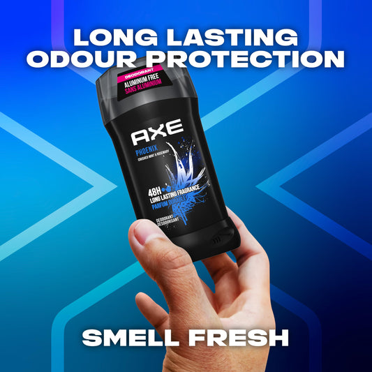 Axe Deodorant Stick for Men For Long Lasting Odor Protection, Phoenix Crushed Mint & Rosemary Men's Deo, Aluminum Free 3.0 oz