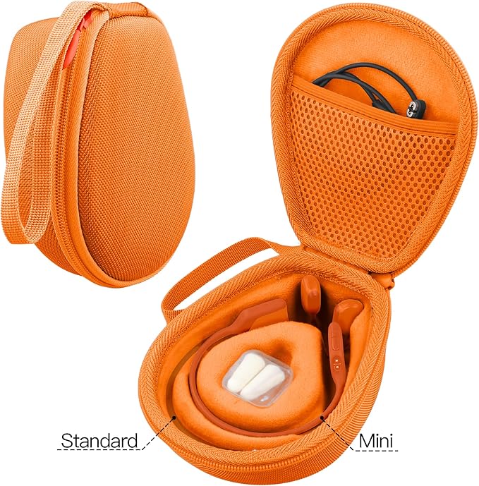 co2CREA Hard Case for SHOKZ New OpenRun Pro 2/1/Mini, OpenRun Standard/Mini, OpenMove, OpenSwim Pro, OpenSwim, Compatible with All SHOKZ Open-Ear Bone Conduction Sport Headphones, Orange Case