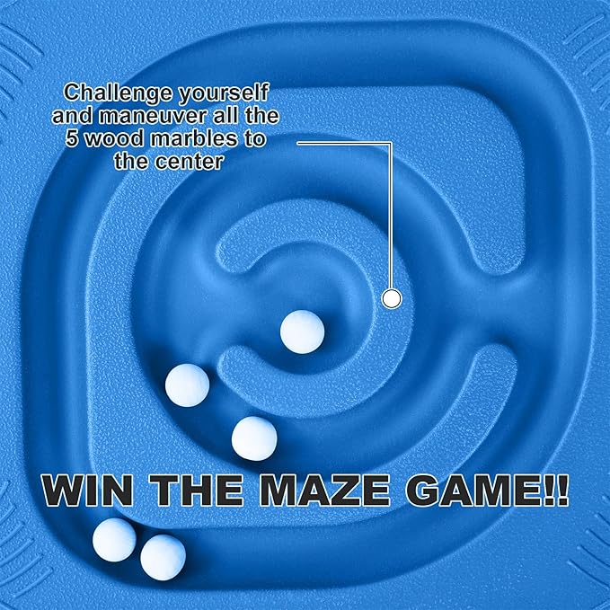 Kids Maze Balance Board - Wobble Trainer for Ski Surf Snowboard, Non-Slip Sensory Rocker Ages 3-12, Core Therapy & Skate Prep