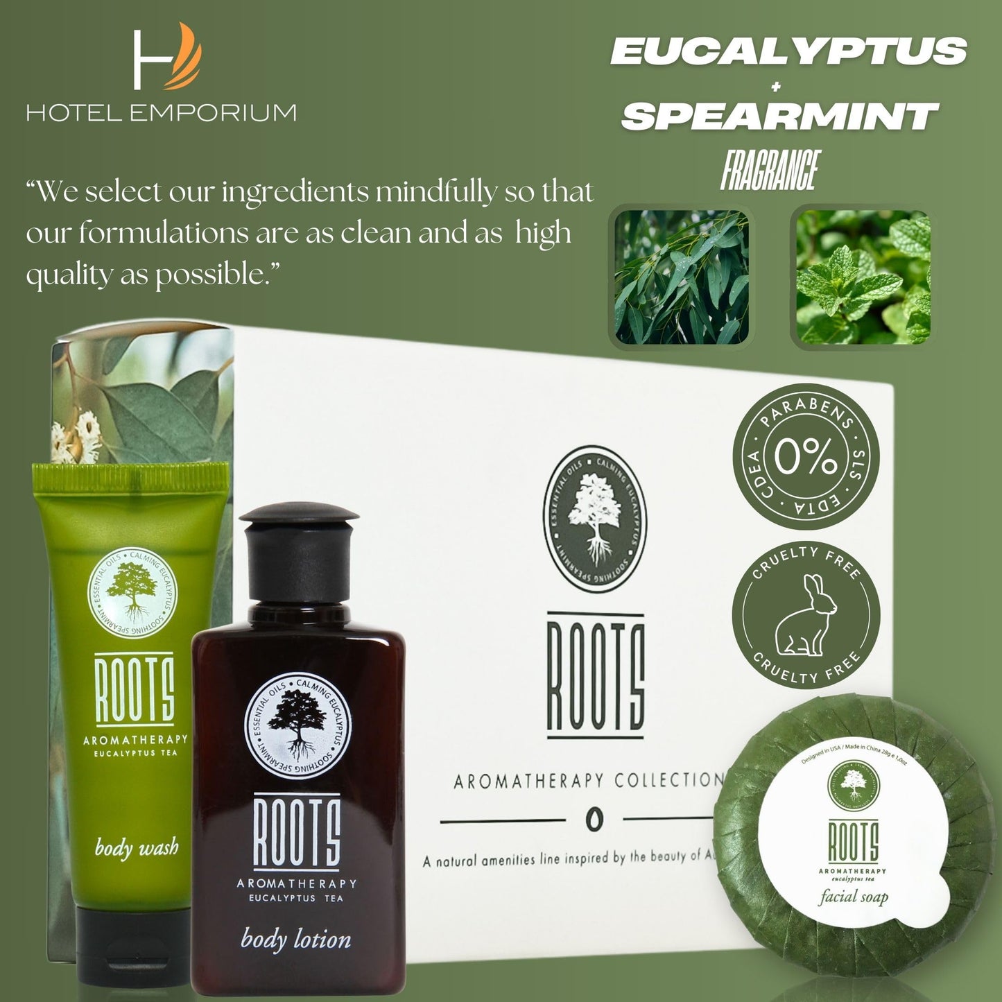 ROOTS AROMATHERAPY Airbnb Travel+Essentials Shampoo and Conditioner Sets Body Wash Lotion & Soap,Guest Bathroom Essentials Toiletries Kit Bulk Mini Set Kits Sulfate Free Air Bnb Toiletry (10 Count)