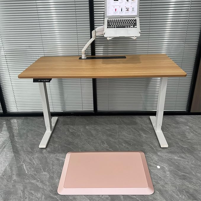 1" Extra Thick Anti Fatigue Floor Mat 40" L x 20" W,Kitchen Mat, Standing Desk Mat,140D Advanced PU Foam Ergonomic Comfort at Home, Office, Garage, Sink (Light Pink)