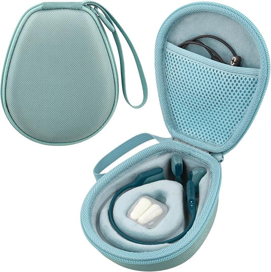 co2CREA Hard Case for SHOKZ New OpenRun Pro 2/1/Mini, OpenRun Standard/Mini, OpenMove, OpenSwim Pro, OpenSwim, Compatible with All SHOKZ Open-Ear Bone Conduction Sport Headphones, Cyan Case