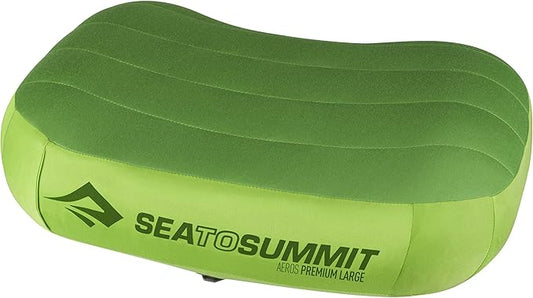 Sea to Summit Aeros Premium Inflatable Travel Pillow, Large (16.5 x 11), Lime