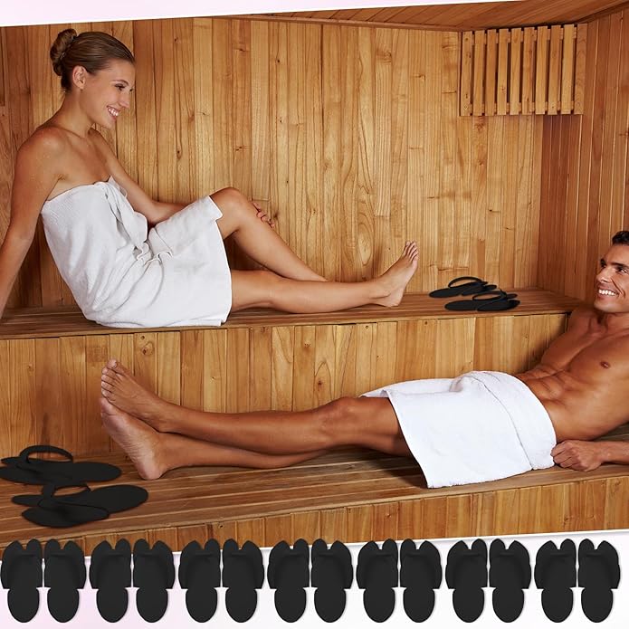 JaGely 90 Pairs Disposable Pedicure Slippers Bulk, Pedicure Flip Flops Disposable Anti Slip EVA Foam Spa Slippers Sandals for Guests Women Girls Kids Foot Bath Nail Salon Party Supplies