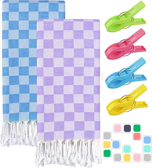 2 Packs Turkish Beach Towels Bath Pool Towel Best Mama Mommy Bonus Mom Ever Daughter Son Christmas Birthday Groom Bride Mother in Law Step Mom Stepmom Regalos para Las Madres Mujer