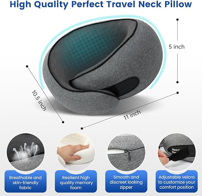 Teemour Memory Foam Travel Pillow