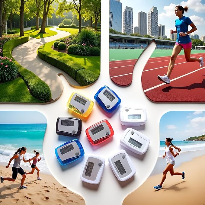 1Pc Random Color Portable Counter Mini Digital LCD Pedometer Sports Walking Running Step Counter Meter Walking Distance Miles, Calorie Counter, Daily Target Monitor, Exercise Time Fitness Technology