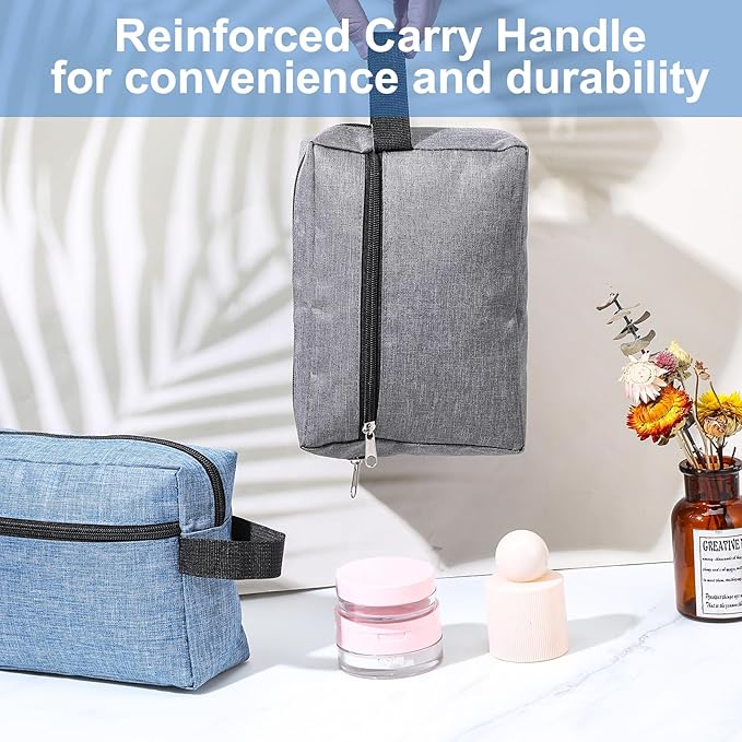 6 PCS Travel Toiletry Bag for Women and Men, Travel Pouch, Large Shaving Bag, Portable Grooming Bag, Foldable Storage Bags with Handle for Cosmetics Toiletries Tools, 6 Colors