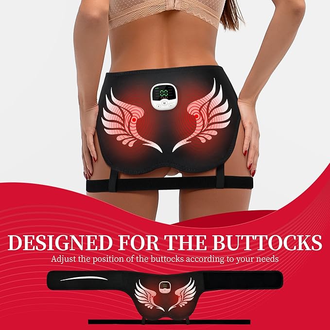 ABS Stimulator Buttocks,Stimulator, for Muscle Conditioning - Intelligent Wireless Fitness Apparatus (Model: AST-301) Hip Trainer with 8 Modes Smart Fitness Training