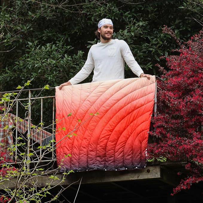 Camping Blanket,Puffy Lightweight Outdoor Blanket for Traveling, Stadium, Hiking, Picnics