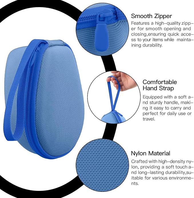 co2CREA Hard Case for SHOKZ New OpenRun Pro 2/1/Mini, OpenRun Standard/Mini, OpenMove, OpenSwim Pro, OpenSwim, Compatible with All SHOKZ Open-Ear Bone Conduction Sport Headphones, Blue Case