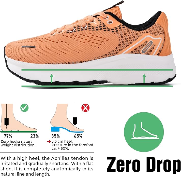 JACKSHIBO Wide Toe Box Shoes for Men Arch Support Shoes Wide Width Sneakers for Running Walking Athletic Tennis Orthopedic Plantar Fasciitis Workout with Thick Cushioned Zero Drop Sole