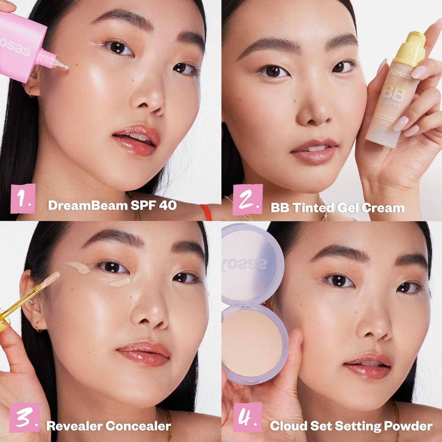 Kosas Mini DreamBeam Mineral Sunscreen SPF 40, Travel Size Face Sunscreen - Lightweight Makeup Base - Radiant Finish, Original, 15ml