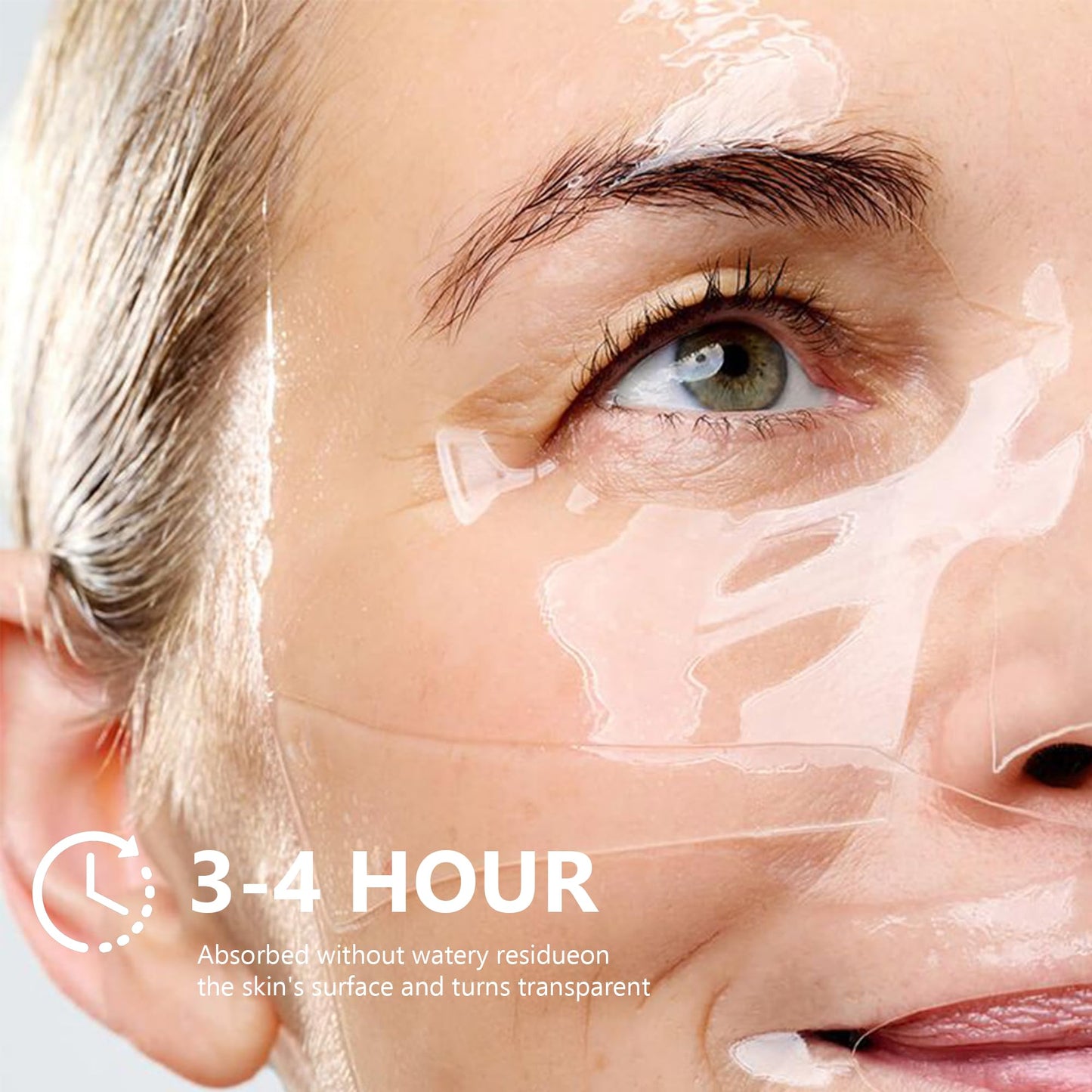 Puerfe 4 Pack Bio-Collagen Face Mask, Deep Hydrating Overnight Hydrogel Mask, Women's Skincare Facial Treatments & Masks, Pore Minimizing, Elasticity Improvement