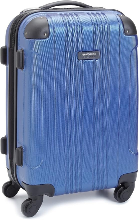Kenneth Cole REACTION Out of Bounds Lightweight Hardshell 4-Wheel Spinner Luggage, Cobalt Blue, 20-Inch Carry On