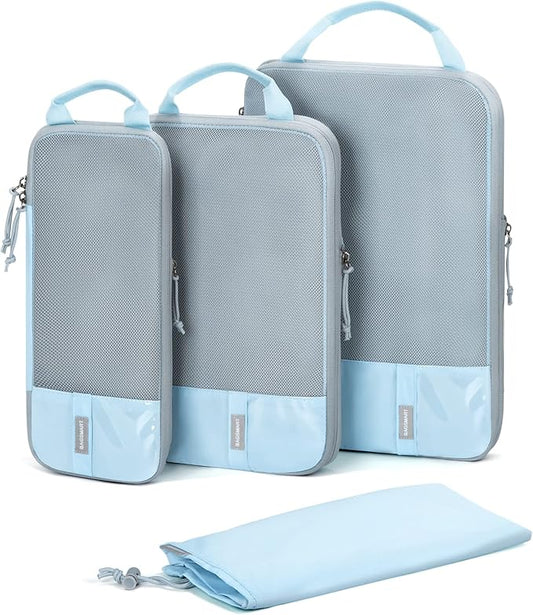 BAGSMART 6 Set /4 Set/2 Set Compression Packing Cubes for Travel, Lightweight Luggage Organizer Bags, Durable Space Saver Bags Travel Essentials