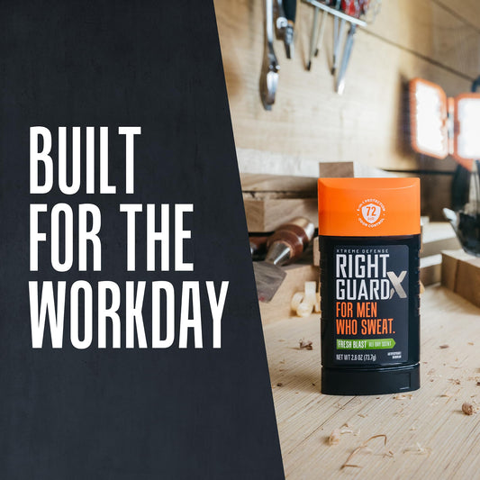 Right Guard Xtreme Defense Invisible Solid Antiperspirant Deodorant, Fresh Blast Scent - 5-in-1 Deodorant Men Can Trust, 72-Hour Odor Control, 2.6 oz (4 Pack)