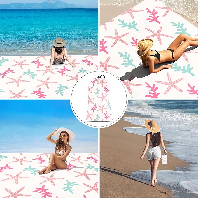 Beach Blanket, 110''×118'' Waterproof Sandproof Beach Mat, Lightweight Outdoor Picnic Blanket for Travel, Camping, Hiking