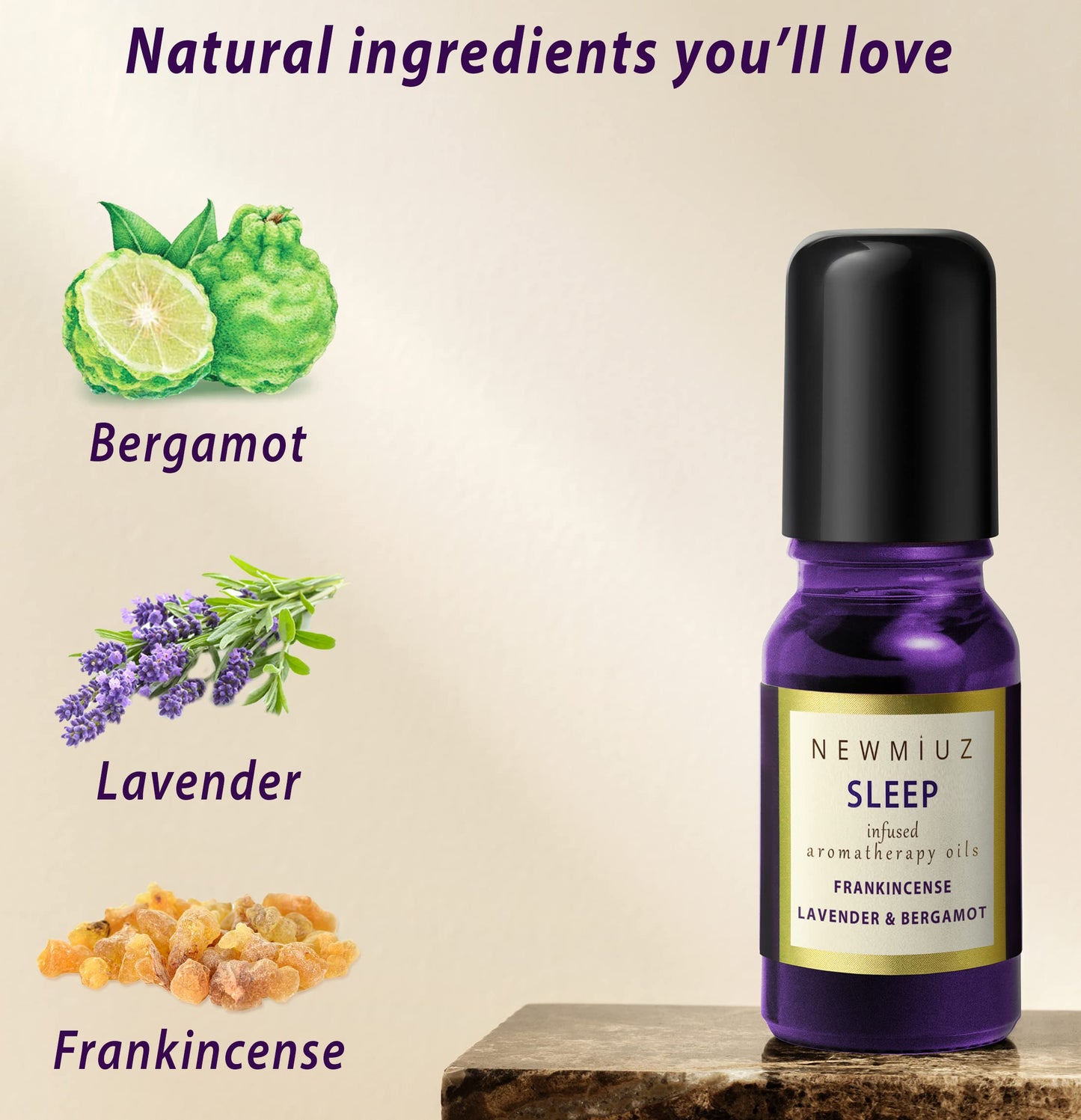 Sleep Well Roll On Essential Oil Anti Stress Calming Aromatherapy Stick Blend Lavender Bergamot Frankincense Destress Relaxation Stress Gift for Women