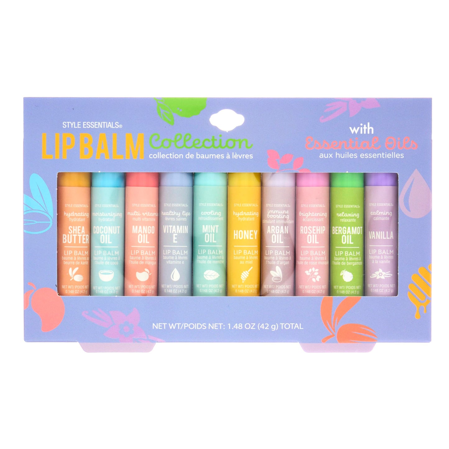 10pc Lip Balm Collection -Hydrating Lip Balms Infused- Enriched Lip Balm Set