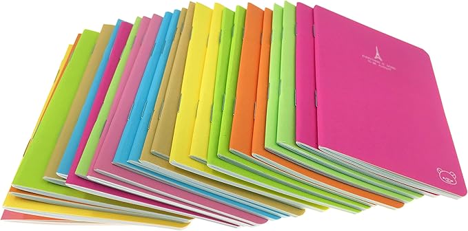 ALIMITOPIA 24pcs Mini Notebook Portable Pocket Notebook Journal Steno Memo MiniDaily NotePad,3.5X5 inches,24 sheets,College Ruled Pages(Candy Colors)