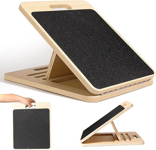 Balance Board for Adults-Anti-Slip Wobble Slant Board for Physical Therapy,Office Balance Beam,Core Strength Trainer-Wooden Rocker Board