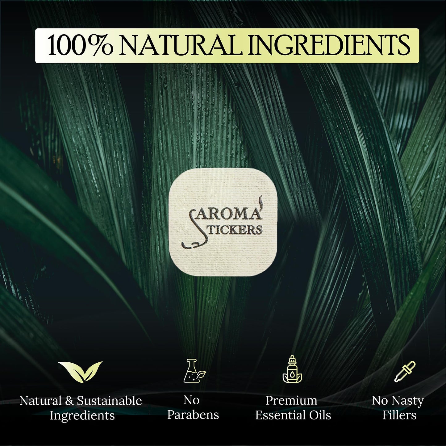 AROMA STICKERS® Original Blend Edition All in One - 100% Natural Essential Oil Scented - Aromatherapy Sticker Diffuser for Relaxation & Energy Boost (Pack of 5, 12 Stickers/Pack, 60 Stickers Total)