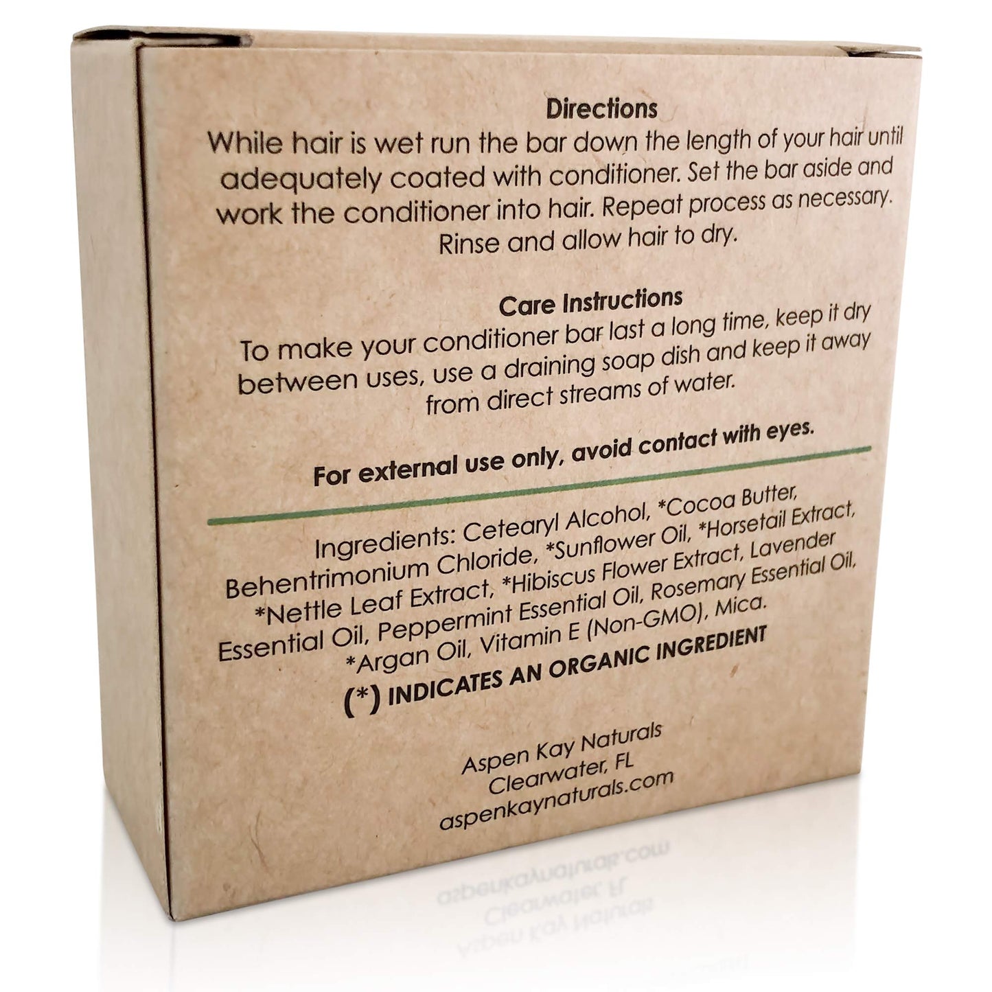 Aspen Kay Naturals Conditioner Bar, Made With Natural & Organic Ingredients, All Hair Types including frizzy hair, 2.3 Ounce Bar. (Rosemary & Peppermint)