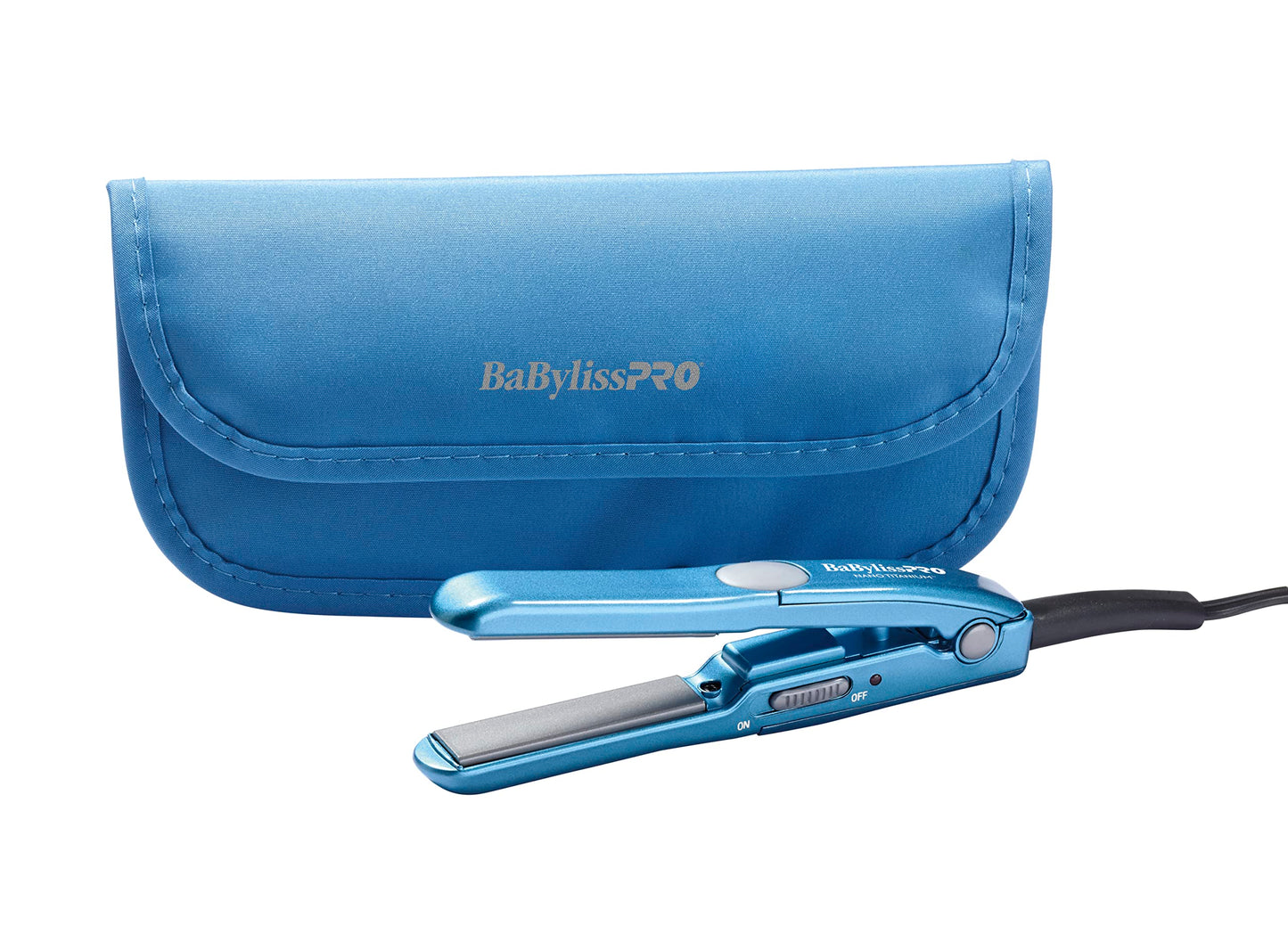 BaBylissPRO Nano Titanium Mini Straightening Iron Blue 0.5 Inch