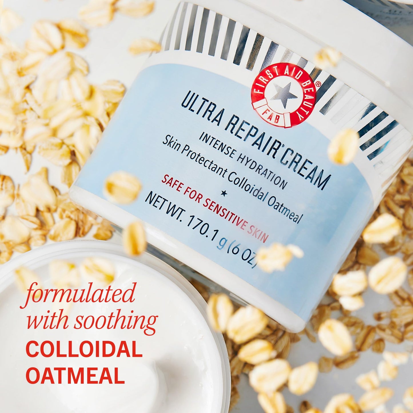 First Aid Beauty - Ultra Repair Cream, Intense Hydration Whipped Colloidal Oatmeal, Clinically Proven to Strengthen Skin Barrier in 7 Days & Helps Relieve Eczema, Luxury Moisturizer, 2 oz, 3 ct