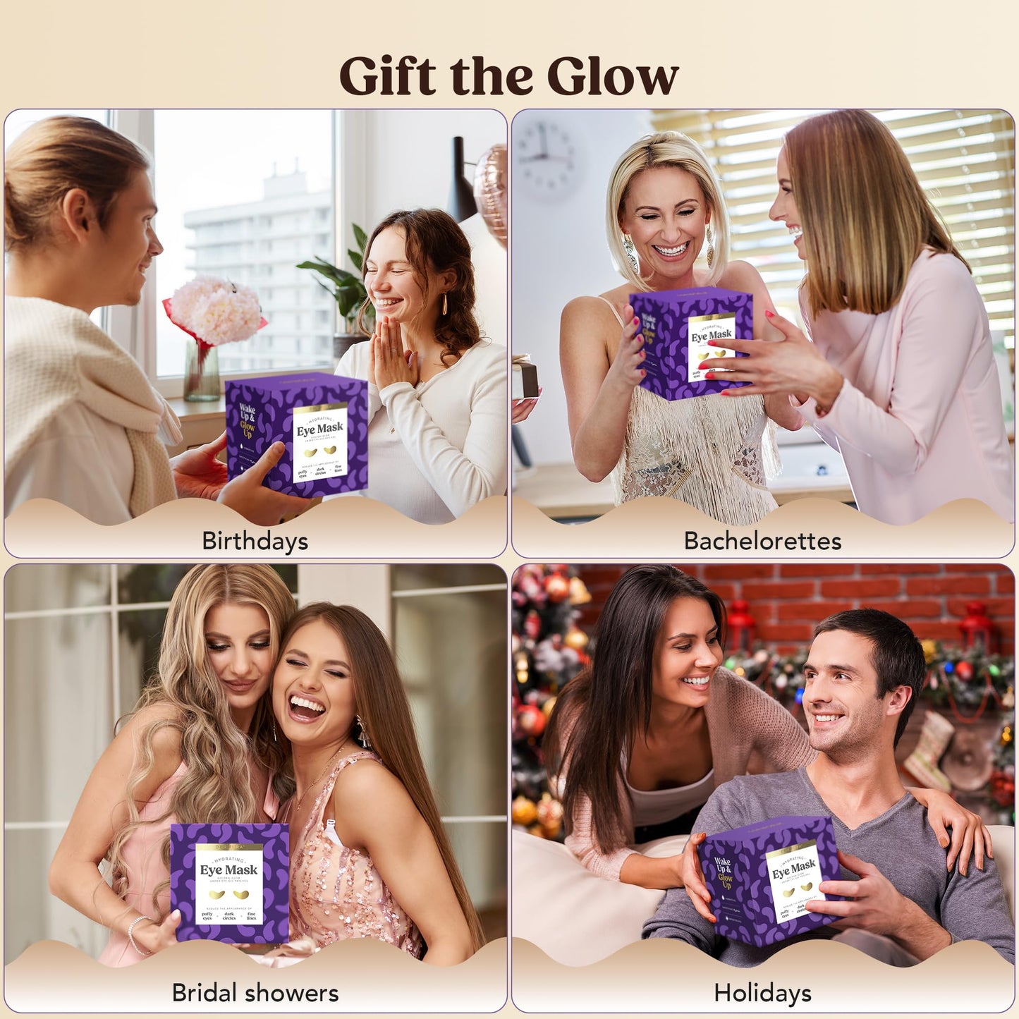 DERMORA Golden Glow Under Eye Patches | Rejuvenating Treatment | Dark Circles, Puffy Eyes, Refreshing, Revitalizing, Travel, Wrinkles |15 Pairs Eye Gels