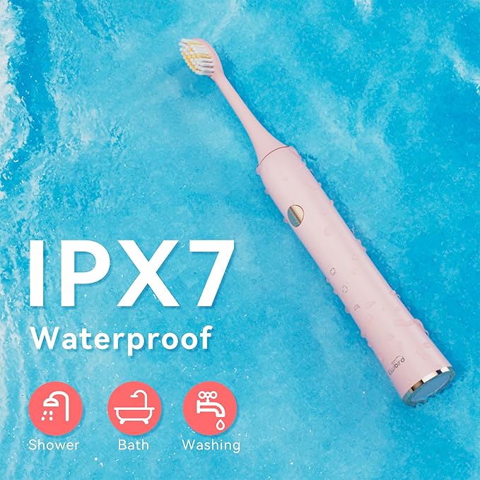 KIWIBIRD Sonic Electric Toothbrush – K1 MINI Slim & Lightweight (85g), 90-Day Battery, with Travel Case & Leather Pouch, IPX7 Waterproof, for Adults & Teens, Ideal for Travel & Sensitive Teeth (White)